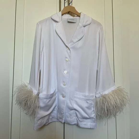 Sleeper Feather Blouse Pajama Top XS - Picture 3 of 8